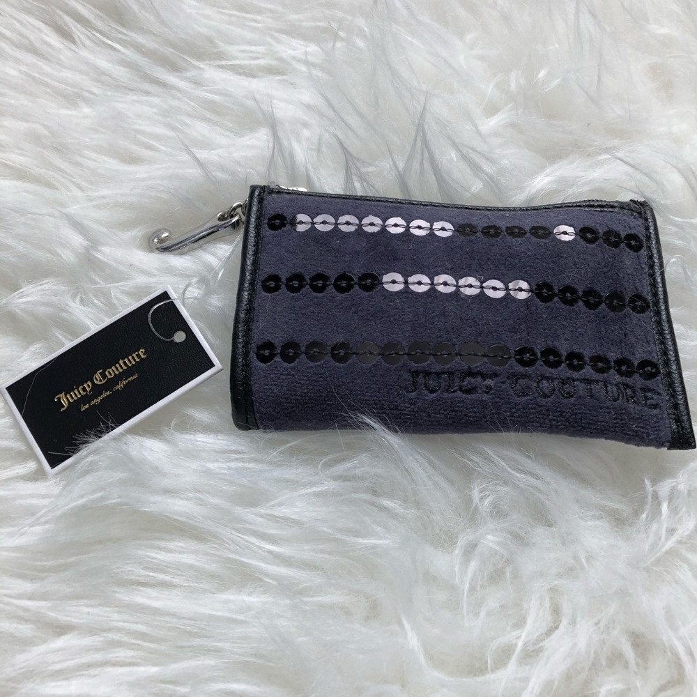 Velvet and sequin card case keychain